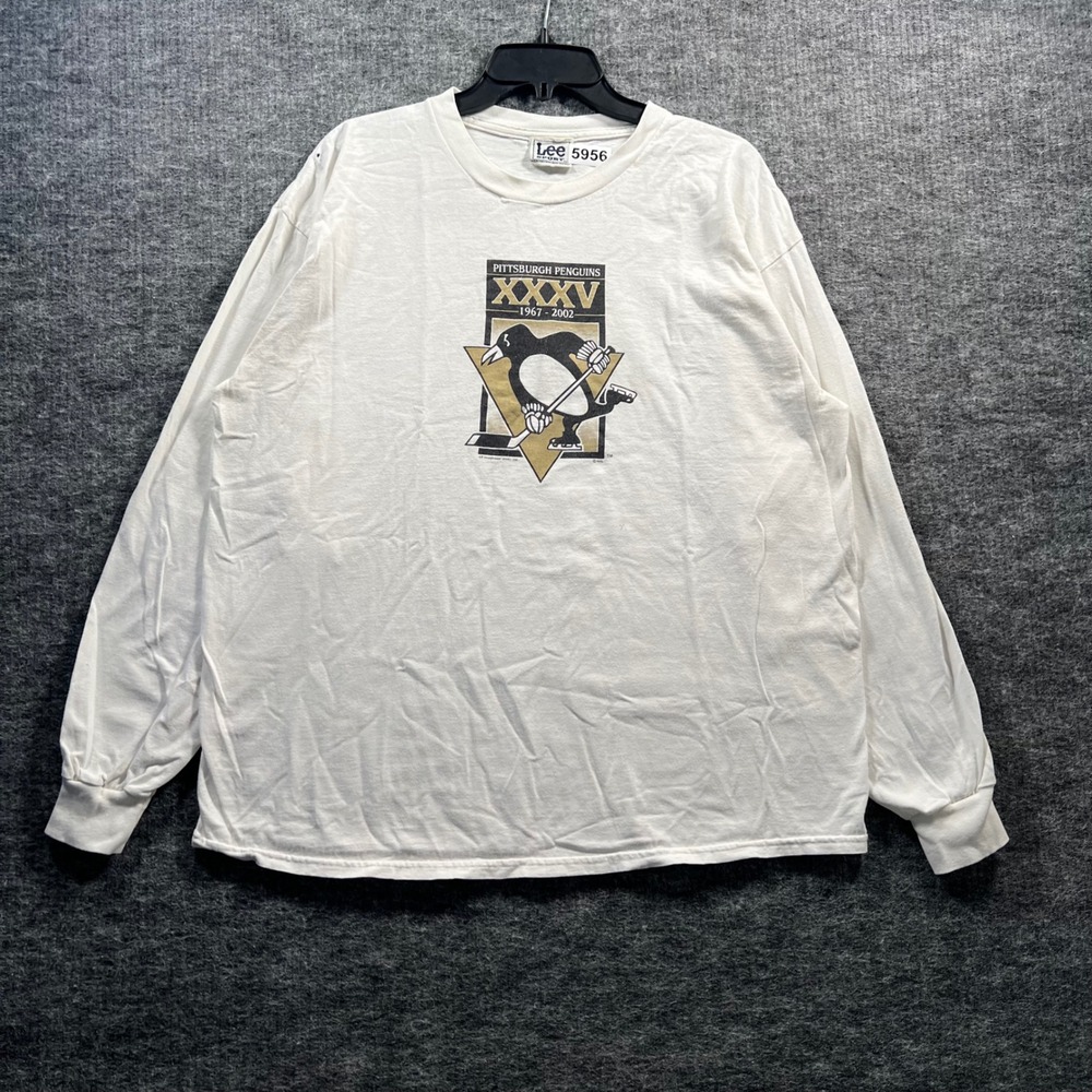 Vintage Lee Sport Pittsburgh Penguins XXXV Anniversary Long Sleeve Shirt XL